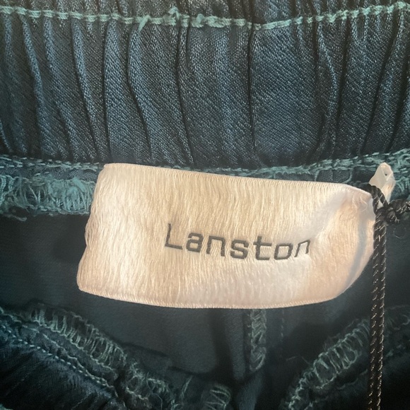 NWT, Lanston Blue Wide Leg Pants with Flowing Fabric - Picture 5 of 5